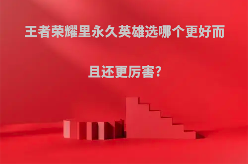 王者荣耀里永久英雄选哪个更好而且还更厉害?