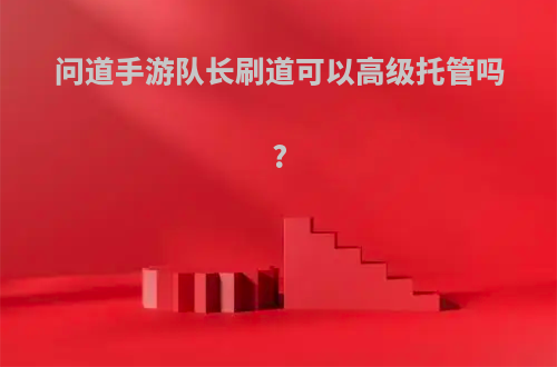 问道手游队长刷道可以高级托管吗?