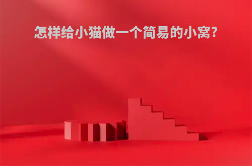 怎样给小猫做一个简易的小窝?