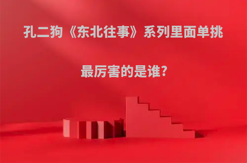 孔二狗《东北往事》系列里面单挑最厉害的是谁?