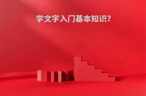 学文字入门基本知识?