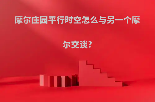 摩尔庄园平行时空怎么与另一个摩尔交谈?
