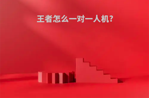 王者怎么一对一人机?