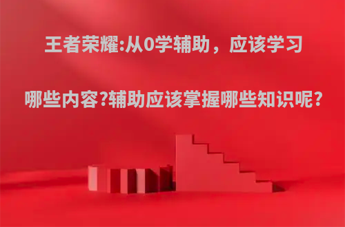 王者荣耀:从0学辅助，应该学习哪些内容?辅助应该掌握哪些知识呢?