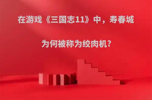 在游戏《三国志11》中，寿春城为何被称为绞肉机?