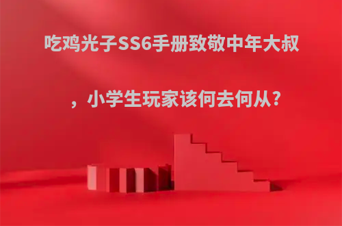 吃鸡光子SS6手册致敬中年大叔，小学生玩家该何去何从?